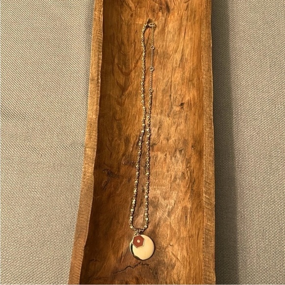 Clay Pink and Gold Pendant Necklace - Picture 1 of 7